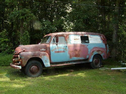 1955 chevrolet truck 3800 cab &amp; chassis 2-door 6 cyc ambulanve body rare