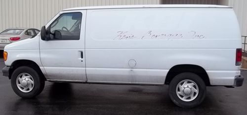 2007 ford e350 super duty cargo van - diesel - work or service van with shelving