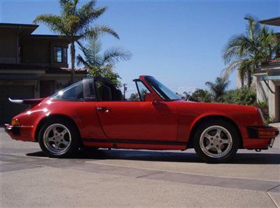 1988 porsche 911 targa red whale tail rare low mile excellent collector car