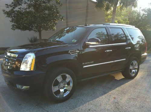 2007 cadillac escalade nav dvd 71k miles a/c seats quad pwr bds clear fl title