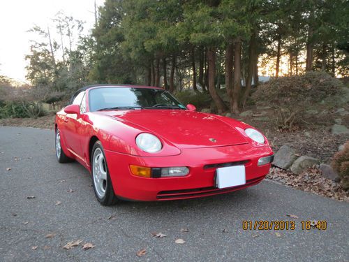 1994 red porsche 968 cabriolet convertible in excellent condition