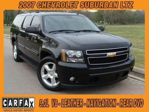 2007 chevrolet suburban ltz  heated leathet dvd sunroof navigation backup camera