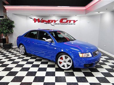 2005 audi s4 v8 quattro-1 owner-6-speed-nogaro blue-recaros-stock-super clean!