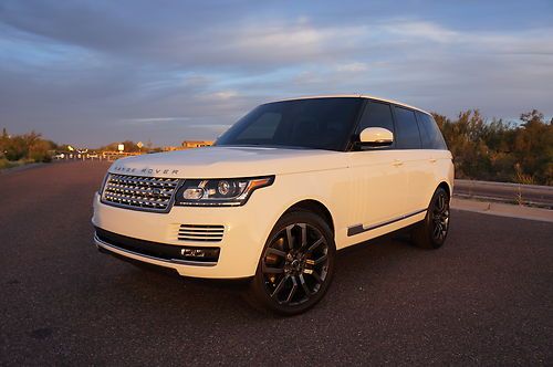 2013 range rover hse, white over black, 22", meridian, pano roof, nav