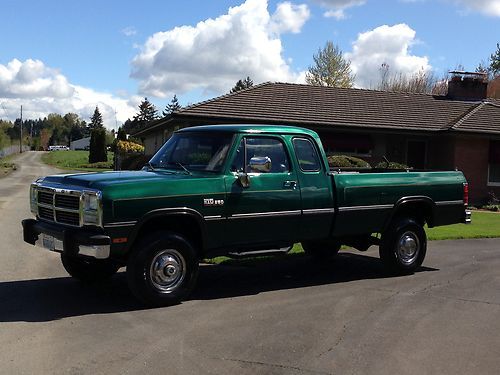 1993 dodge ram 250 le 4x4 club cab 12 valve 5.9 cummins diesel low miles