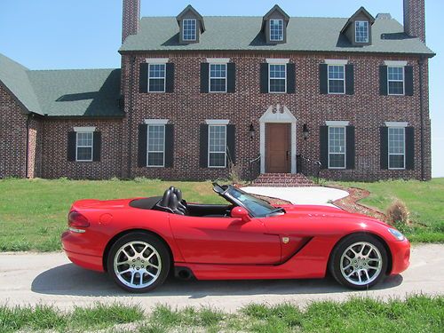 2003 dodge viper convertible 12k miles, red, stock, beautiful sr-t v10