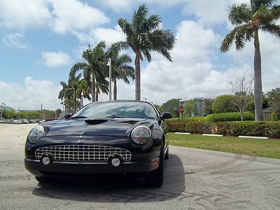 2002 thunderbird  one owner blk/blk converteble with hard top florida car