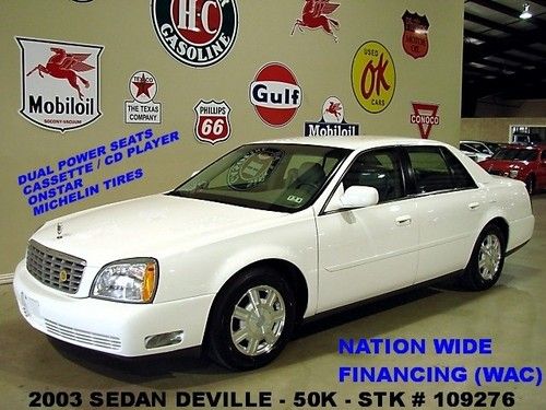 2003 deville sedan,v8,fwd,leather,onstar,homelink,16in wheels,50k,we finance!!