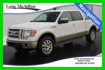 2012 king ranch 3.5 v6 ecoboost super crew 4x4 navigation sat radio low miles!