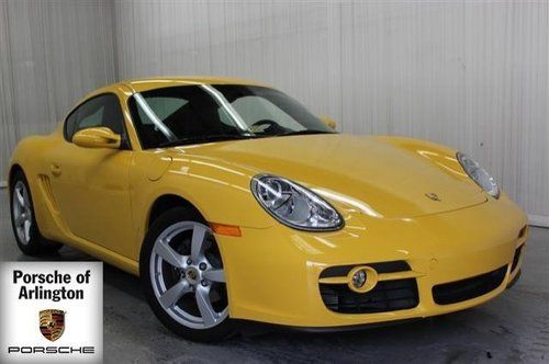 2007 porsche cayman yellow coupe low miles leather sound package plus