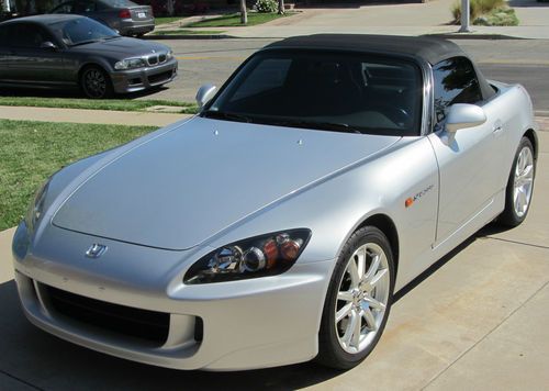 2005 honda s2000, 6 speed, 59k mi., silver, limited red/black leather interior