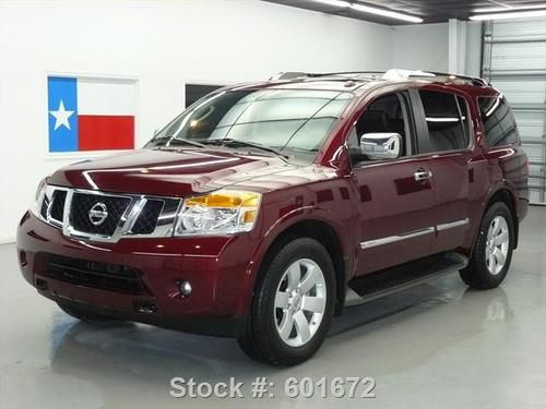 2012 nissan armada sl 8pass sunroof rear cam dvd 12k mi texas direct auto