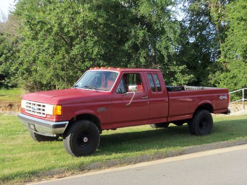 1991 ford f-250 4x4 pick-up truck extended cab w/bed liner &amp; tool box