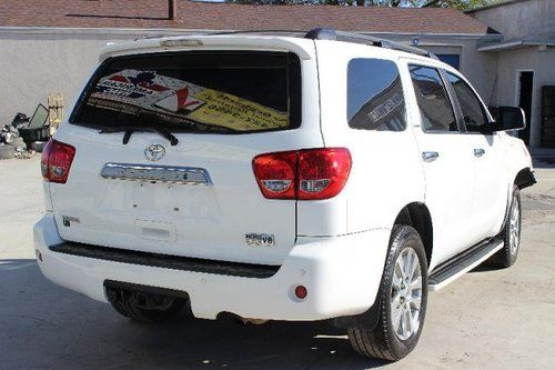 2008 Toyota Sequoia Limited 4WD Damaged Rebuilder RUNS! Loaded Export Welcome!, US $15,900.00, image 3