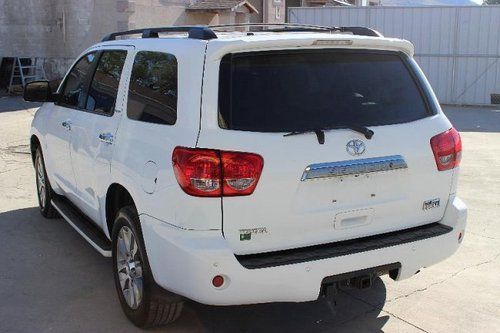 2008 Toyota Sequoia Limited 4WD Damaged Rebuilder RUNS! Loaded Export Welcome!, US $15,900.00, image 4