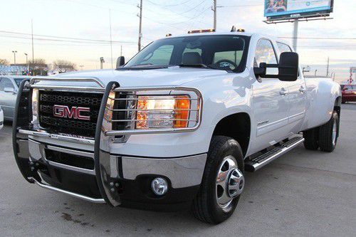 2011 gmc sierra 3500hd 4wd crew cab 167.7 drw slt  factory warranty  we finance