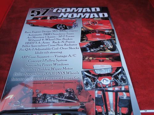 1957 chevy NOMAD WAGON Leather resto-mod hot-rod (all-new) cold air MUST SEE, image 12