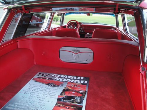 1957 chevy NOMAD WAGON Leather resto-mod hot-rod (all-new) cold air MUST SEE, image 15