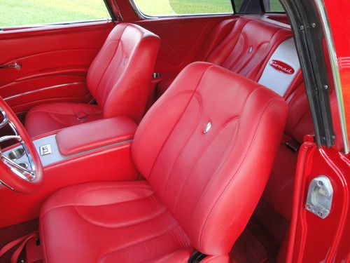 1957 chevy NOMAD WAGON Leather resto-mod hot-rod (all-new) cold air MUST SEE, image 17