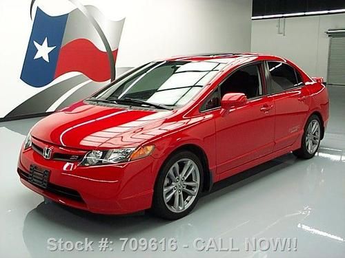 2008 honda civic si sedan 6 spd sunroof spoiler 48k mi texas direct auto