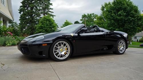 2003 ferrari 360 spider f1 - black/black/black - with only 4,757 miles!!!!