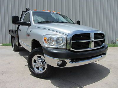 07 ram 2500 (slt) 6.7l cummins (6spd) jakes flat-bed 4x4 1-owner carfax 650t tx!