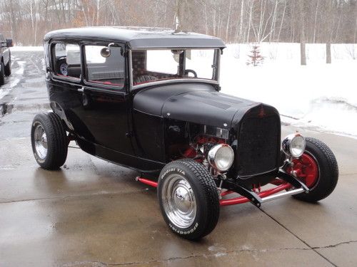 1929 ford model a tudor sedan coupe hot rod street rod rat rod