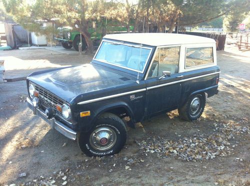 All original black 1977 ford bronco sport sport utility 2-door 5.0l - runs great