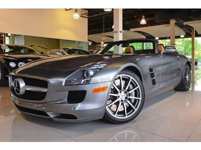 Sls roadster; 1 owner; original msrp $210,145; amg imola grey / sand;