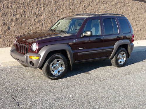 Super clean 2004 jeep liberty sport..5-speed..3.7l..4wd..54,091 miles.