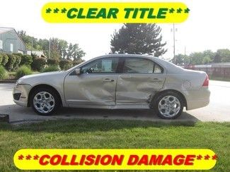 2010 ford fusion se v6 rebuildable wreck clear title