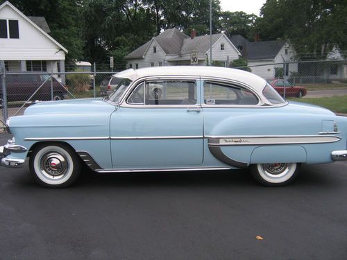 1954 chevrolet bel air 2 dr post  coupe low miles survivor, beautiful !!