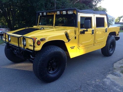 1997 h1 yellow convertible custom hummer truck