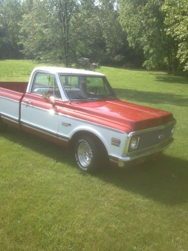 Frame up restoration; short wheel base fleetside; maroon and white two tone;