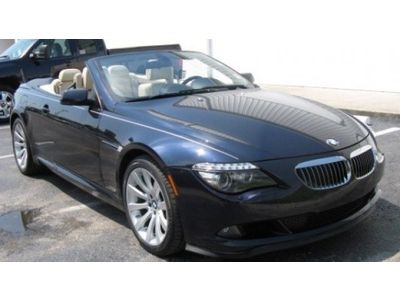 2008 BMW 650i 4.8L V8 Auto Convertible Blue 37k mi Navigation Leather Interior, image 3