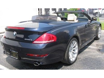 2008 BMW 650i 4.8L V8 Auto Convertible Blue 37k mi Navigation Leather Interior, image 9
