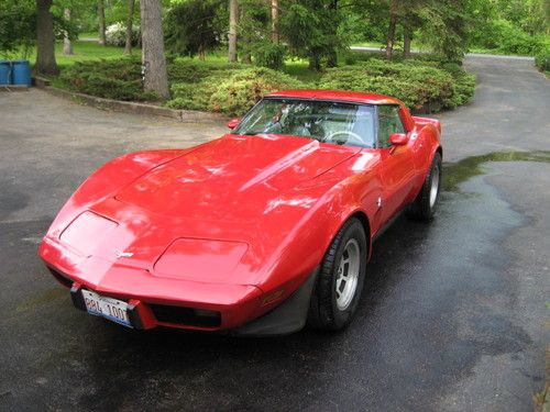 1979 chevrolet corvette, red, 406 cu in small block, automatic