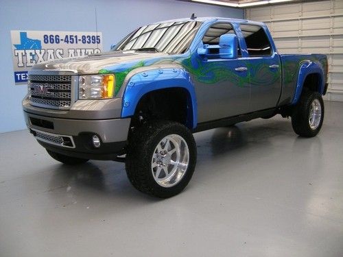 We finance! 2012 gmc sierra 2500hd denali 4x4 diesel custom paint nav texas auto