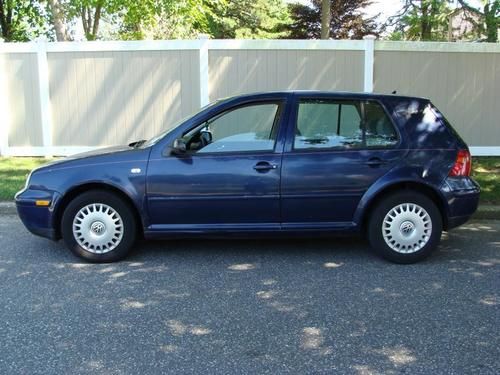 2001 vw volkswagen golf gls 4 door manual transmission 2.0lt 4 cylinder blue