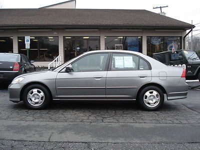 2005 honda civic hybrid 5-spd ima a/c pw pl low miles super nice wow!