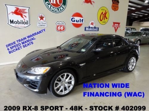 2009 rx-8 sport,1.3l renesis,6 speed trans,cloth,18in wheels,48k,we finance!!