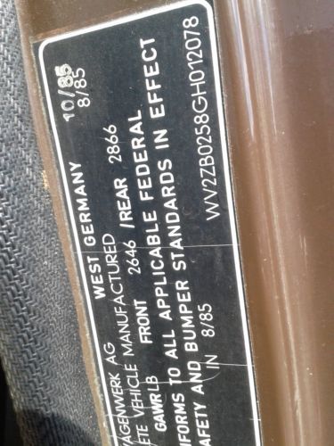 1986  V W WEST FALIA, image 16