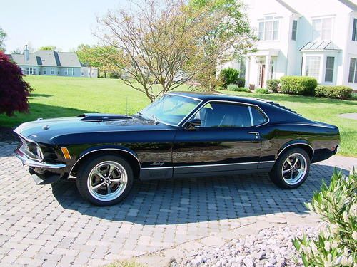 1970 FORD MUSTANG MACH1 BEAUTIFUL RAVEN BLACK CLASSIC RESTOMOD, image 4