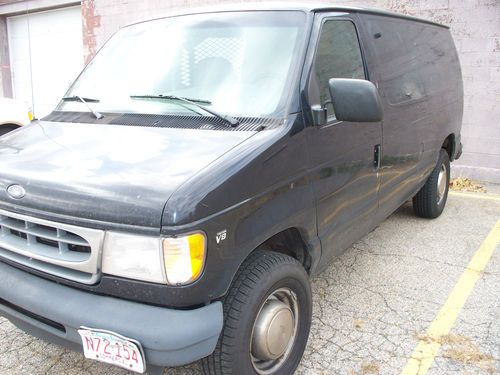 1999 f250 ford van v8 work van 238k miles black color handyman, contractor van