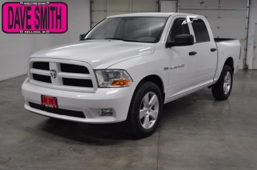 2012 white crew 4wd 5.7l hemi short box cloth bedliner traction control cruise!!