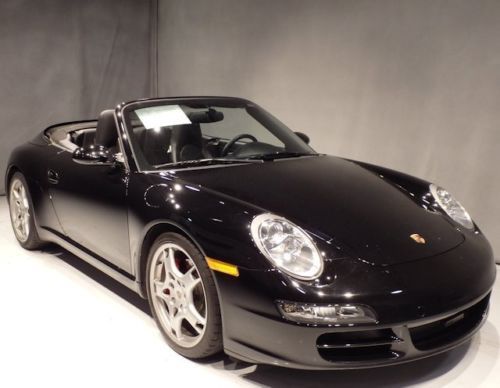 2006 06 porsche 911 carrera s cabriolet black/black convertible 59k mi +k40radar