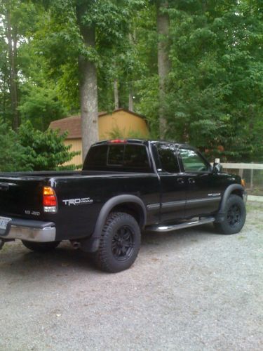 2000 toyota tundra black 4.7l v8 trd off road sr5 access cab custom wheels/tires