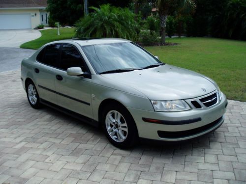 2005 saab 9.3 no reserve~leather~moonroof~power seats~original paint~fla. car