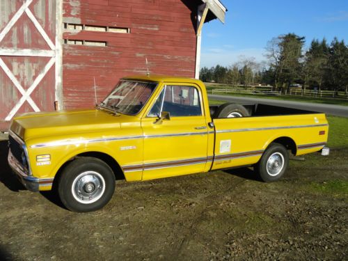 1972  chevy c-10 cheyenne auto barn find rare side tool box no reserve worldwide