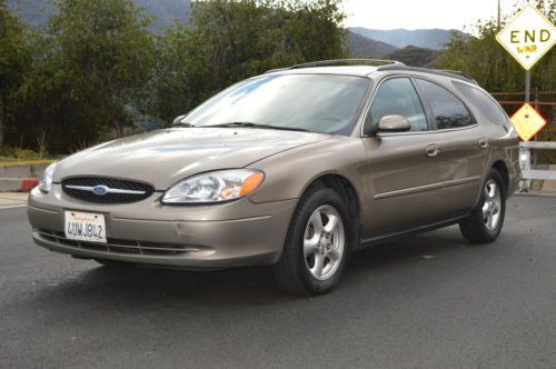 2002 gold ford taurus se wagon v6 automatic 3rd row seat runs &amp; drives excellent